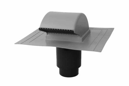 Low Profile Exhaust Vent W/4"5"6" Adapter - Gray

