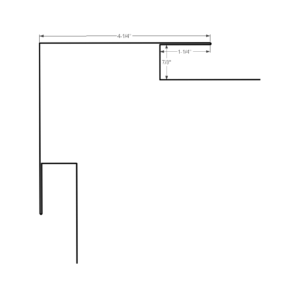 10ft Outside Corner With J Large