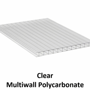 Multiwall Polycarbonate 8mm x 48" x 10ft, 1UV Clear