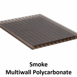 Multiwall Polycarbonate 8mm x 48" x 20ft, 1UV Smoke